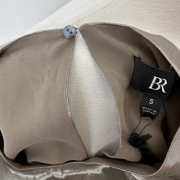 NWT Banana Republic Maxime Metallic Top SMALL Champagne Gold Relaxed‎ Lined - Picture 9 of 11